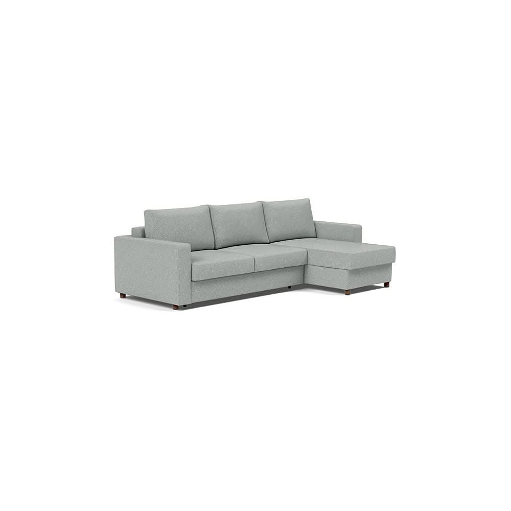 Queen / Sofa with Lounger / Melange Grey - 538
