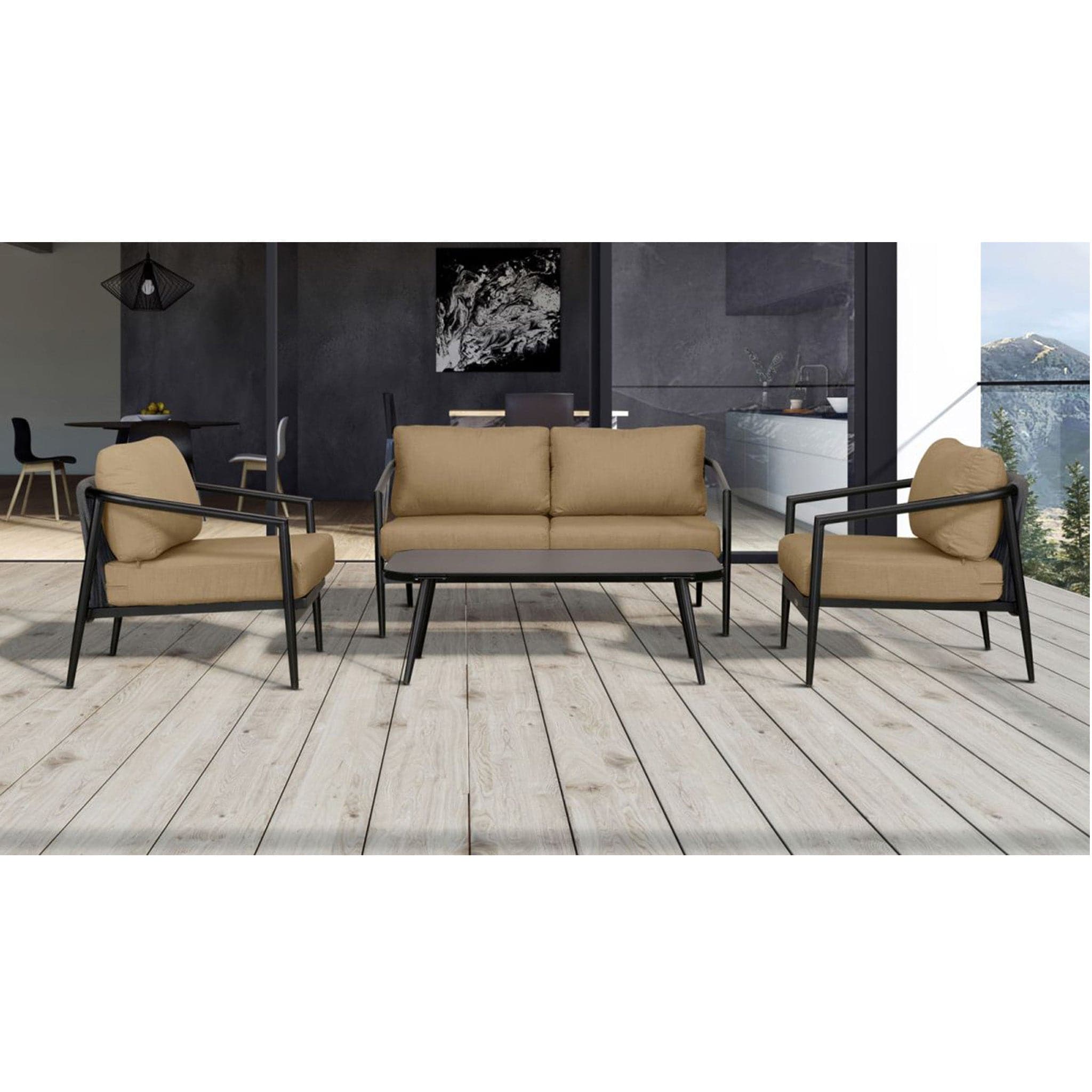 Olio 4 Piece Loveseat Set