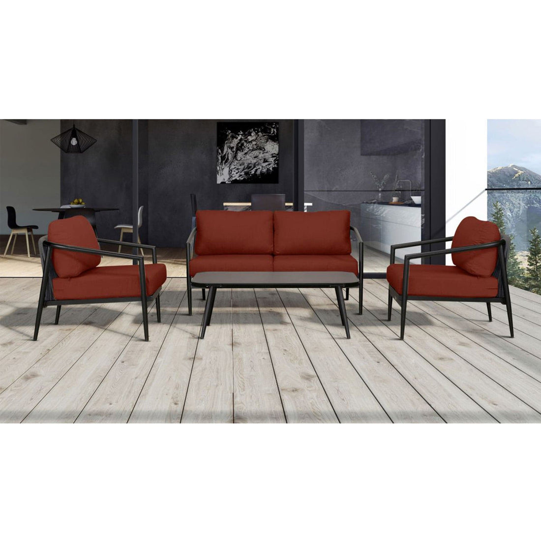 Olio 4 Piece Loveseat Set