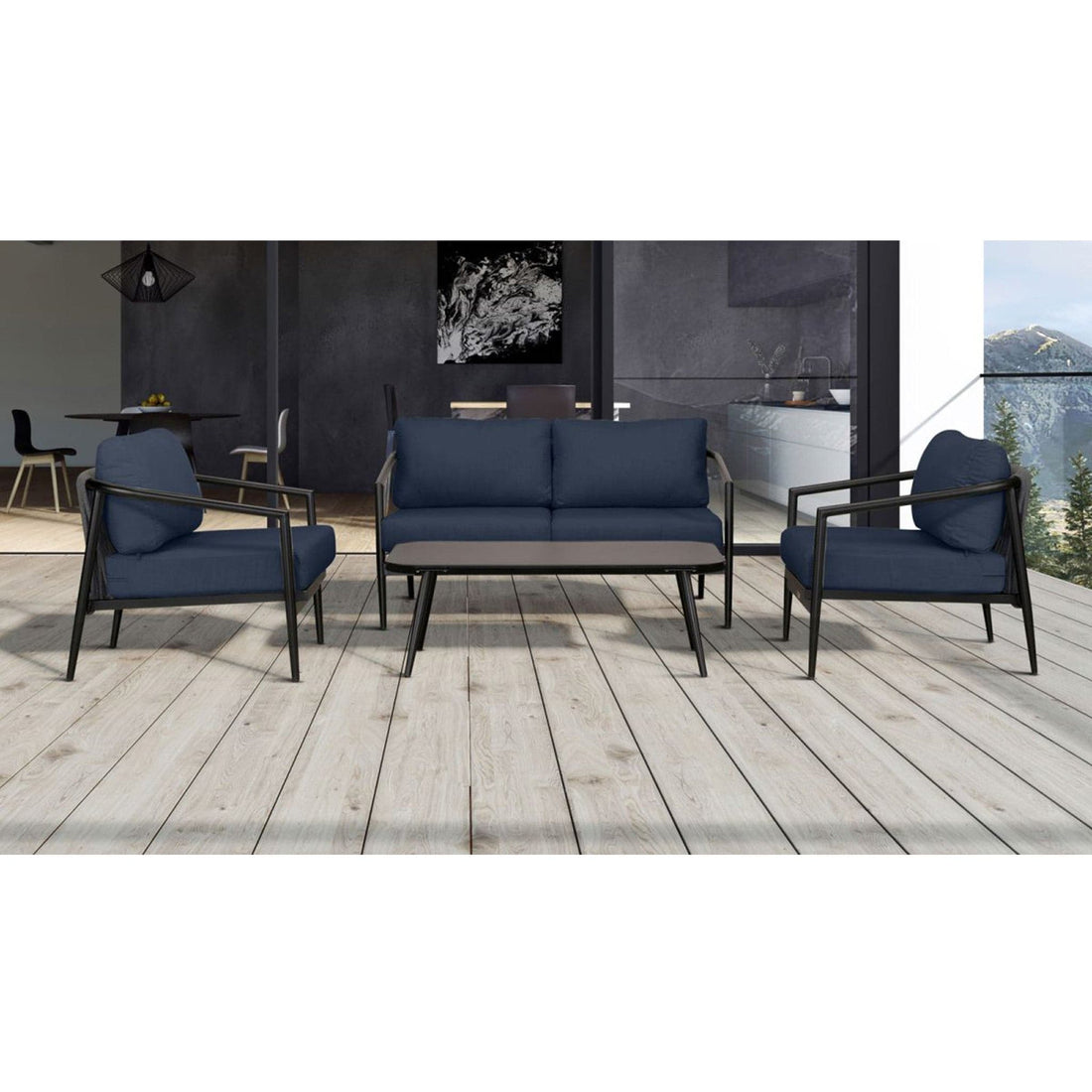 Olio 4 Piece Loveseat Set