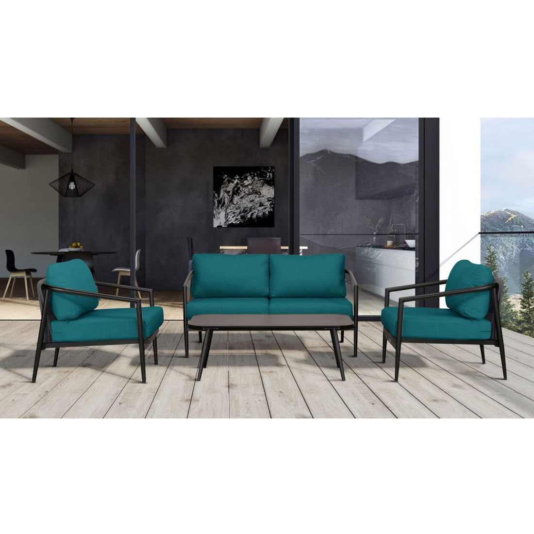 Olio 4 Piece Loveseat Set