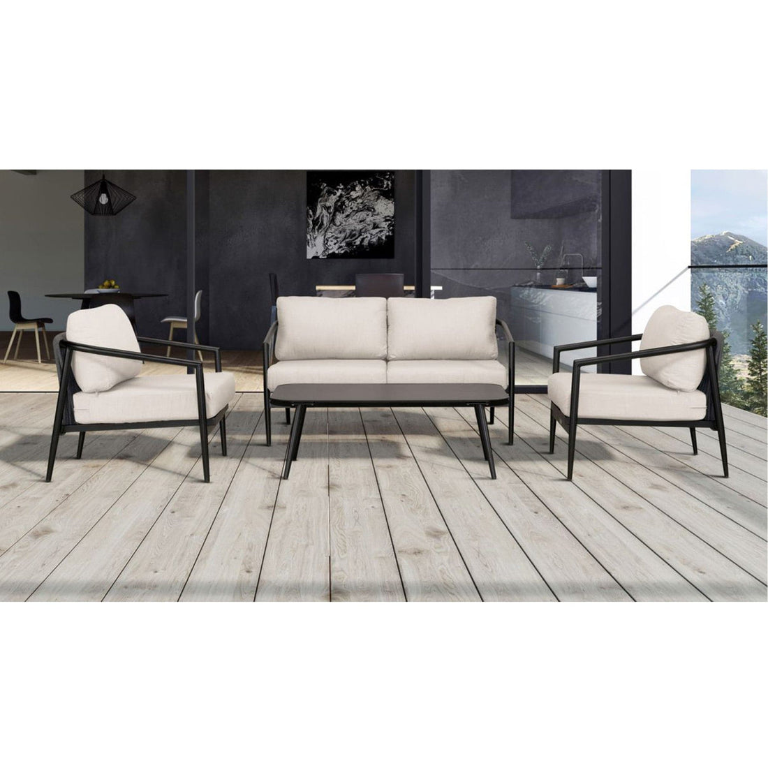 Olio 4 Piece Loveseat Set