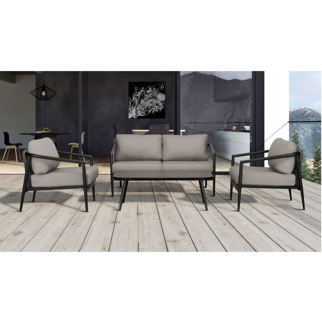 Olio 4 Piece Loveseat Set