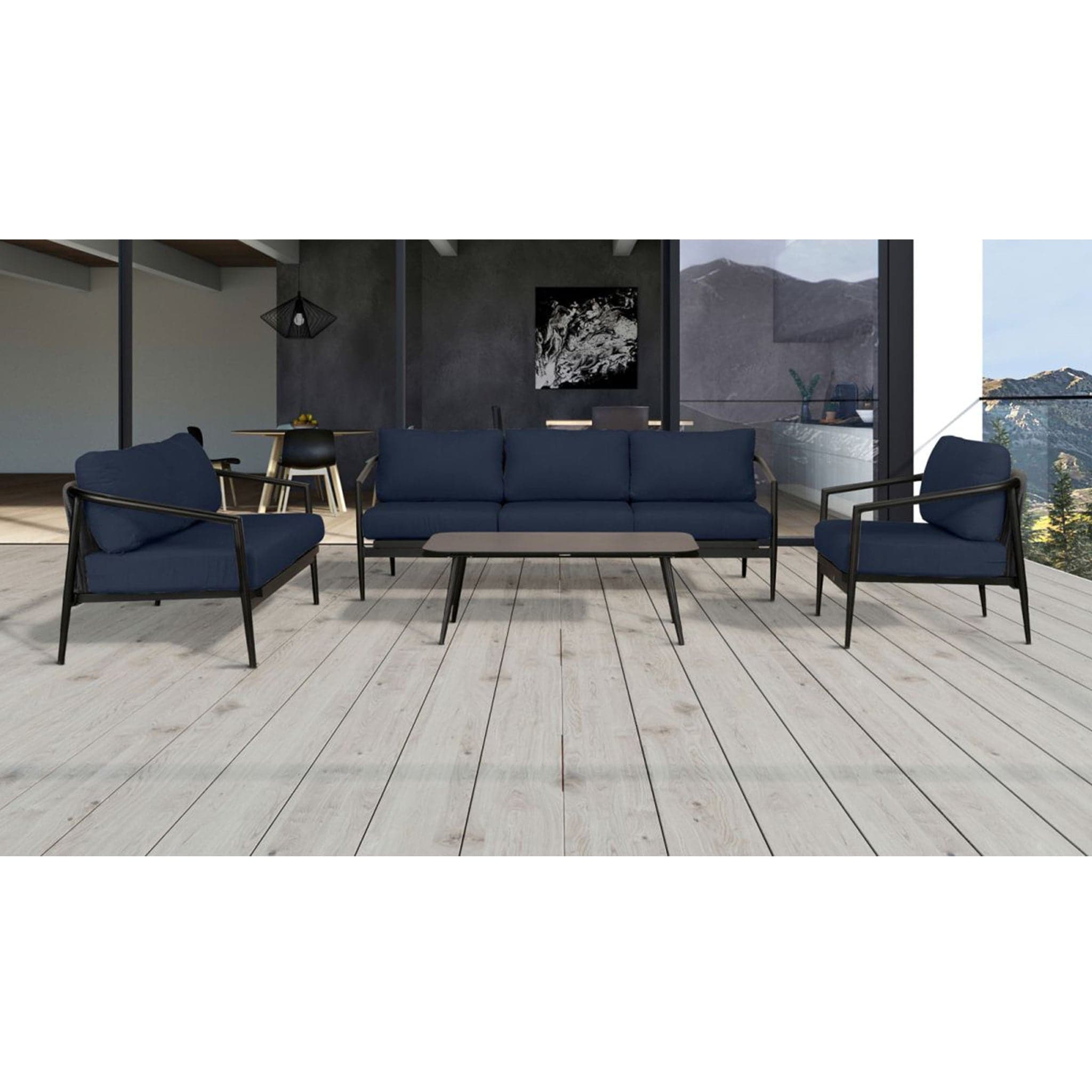 Olio 4 Piece Sofa Loveseat Set