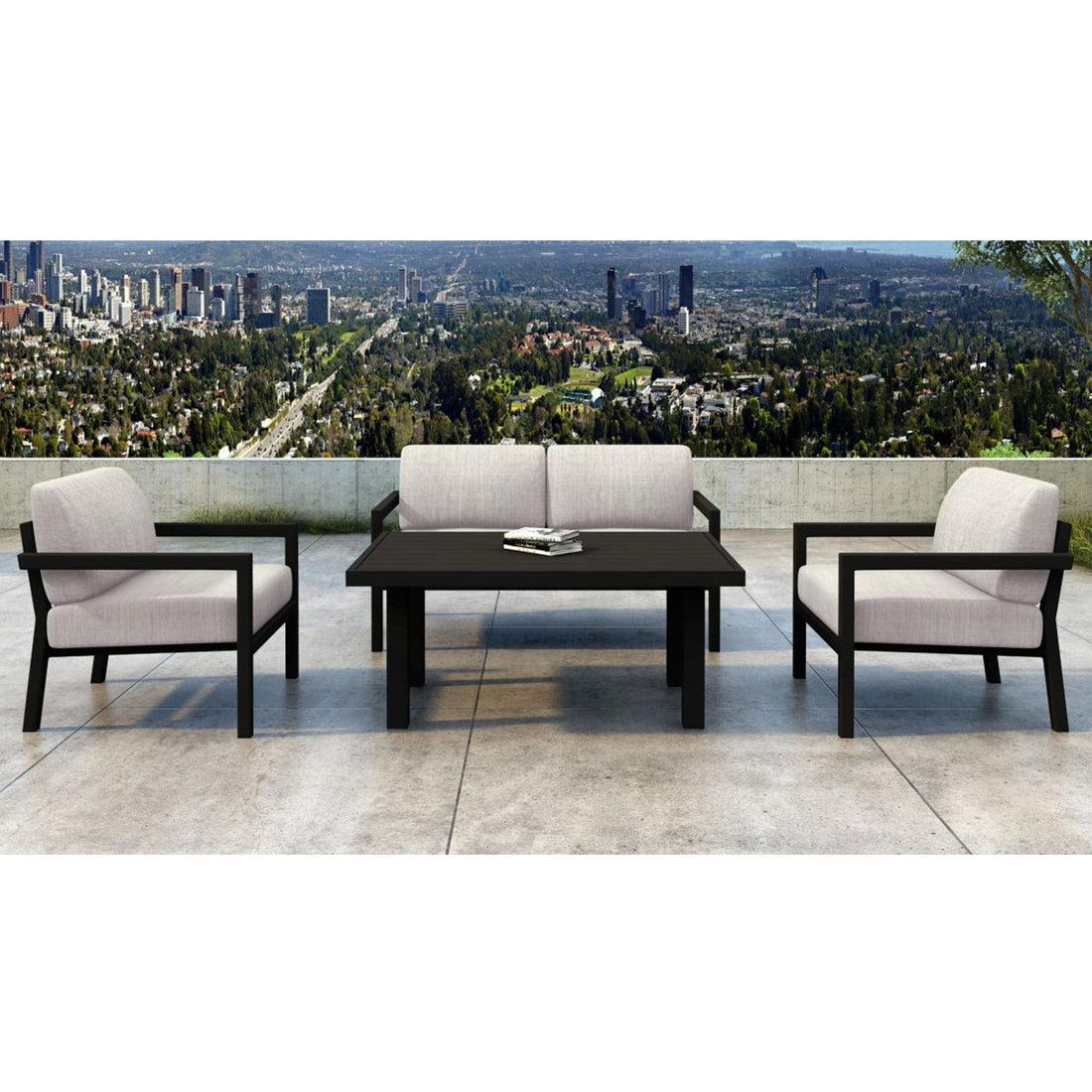 Pacifica Classic 4 Piece Loveseat Set