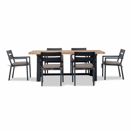 Pacifica Mill 6 Seat Reclaimed Teak Outdoor Dining Set