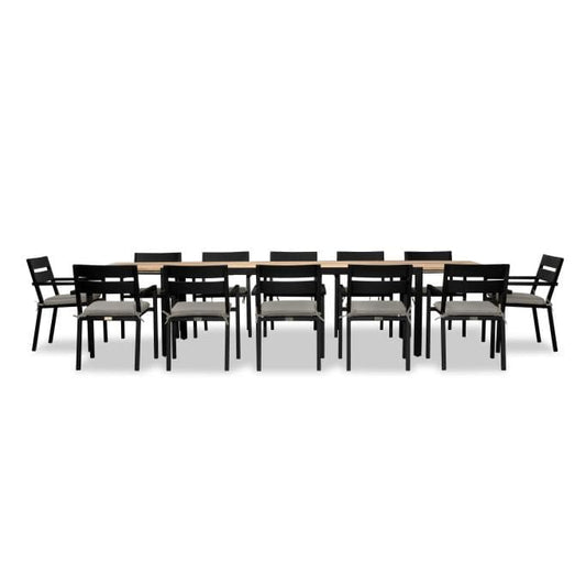 Pacifica Communal 12 Seat Extendable Reclaimed Teak Dining Set