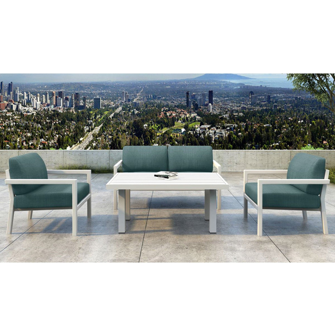 Pacifica Classic 4 Piece Loveseat Set