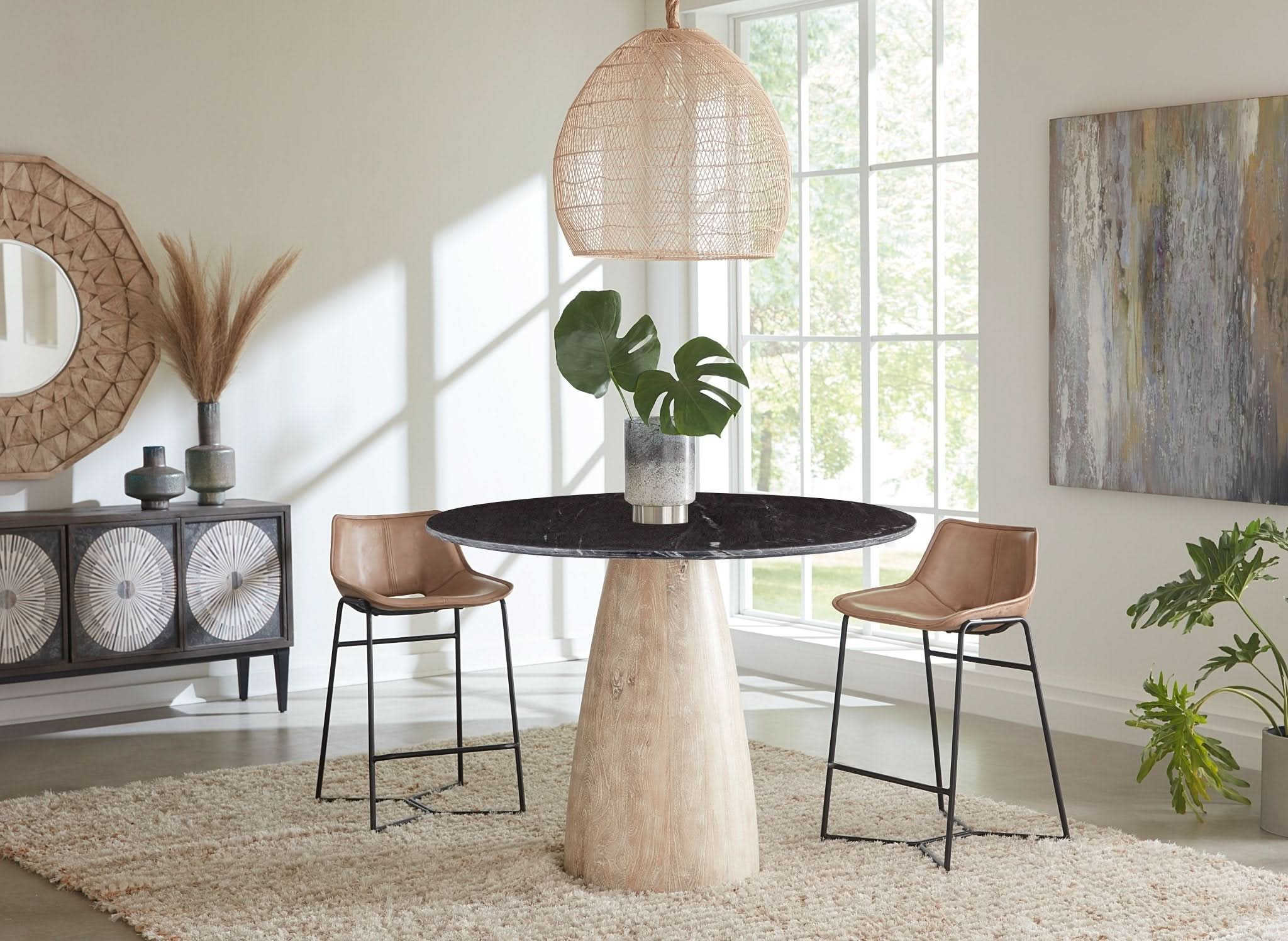 Palm Desert Marble Round Gathering Table - Home Trends & Design