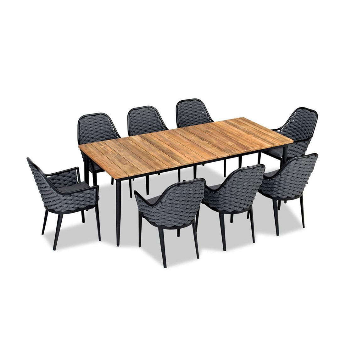 Parlor Louie 8 Seat Reclaimed Teak Patio Dining Set