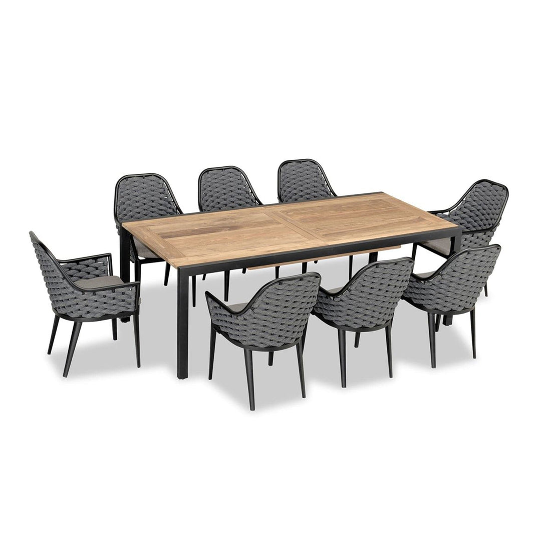 Parlor Communal 8 Seat Extendable Reclaimed Teak Dining Set