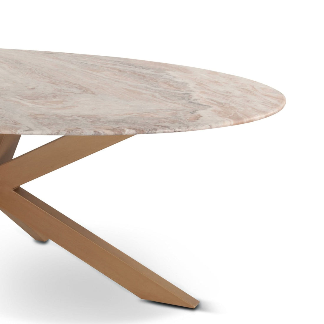 Pasadena Iron and Marble Oval Dining Table - Home Trends & Design