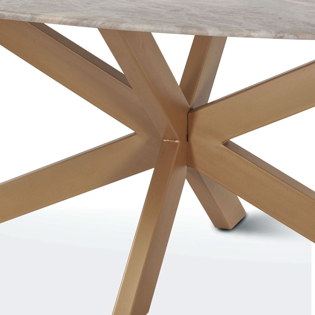 Pasadena Iron and Marble Oval Dining Table - Home Trends & Design