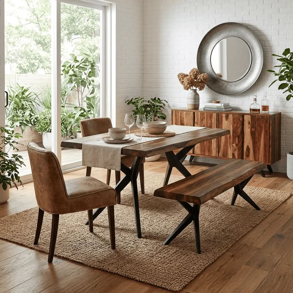 Rosewood Live Edge Bench