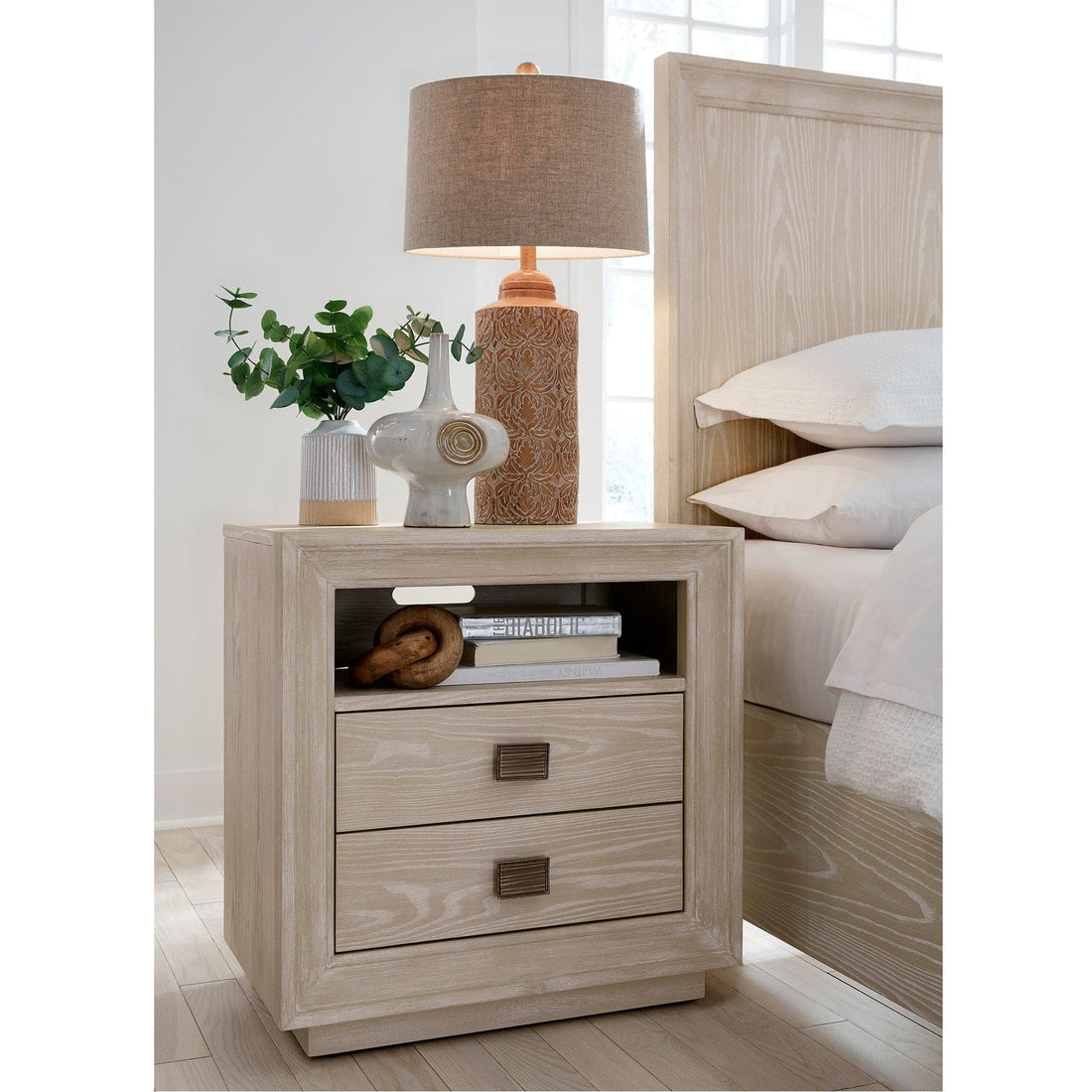 Maxime 2 Drawer Nightstand with USB