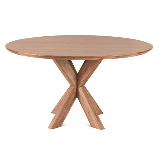 Stockholm 54" Weathered Acacia Wood Round Dining Table - Home Trends & Design