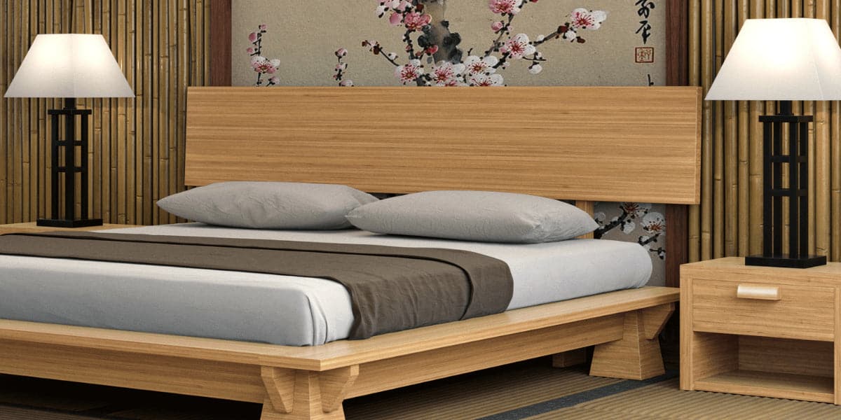 Takuma Japanese Platform Bed Headboard Haiku Designs