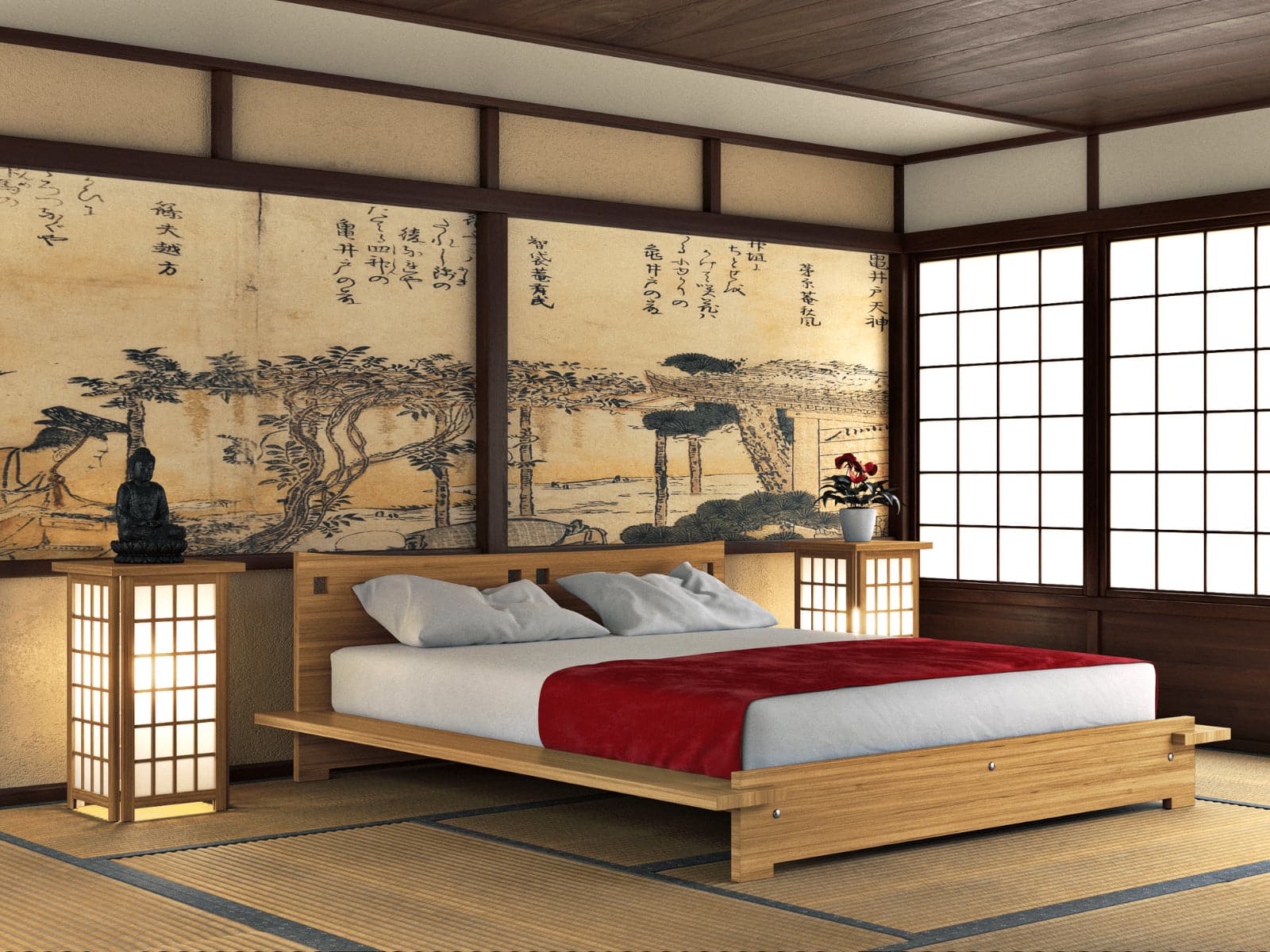 Tomaru Japanese Style Platform Bed – Haiku Designs