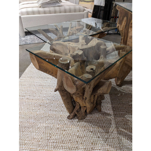 One Teak Root End Table