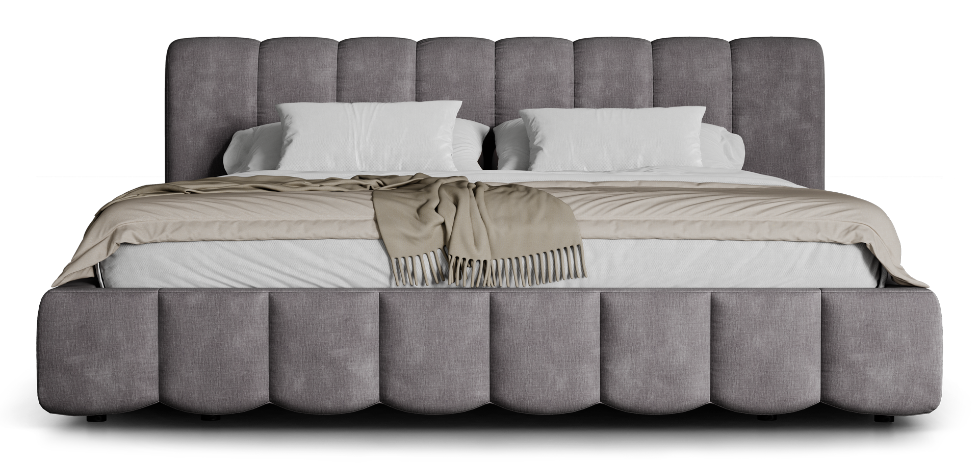 Elvara Bed - product view on white background