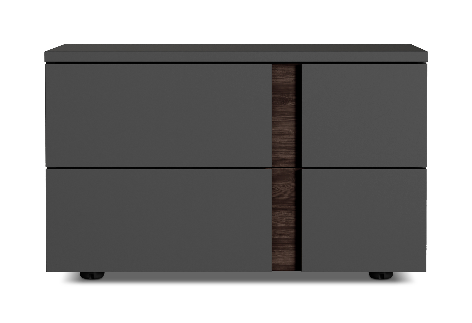 Dark Gull Gray and Black Walnut