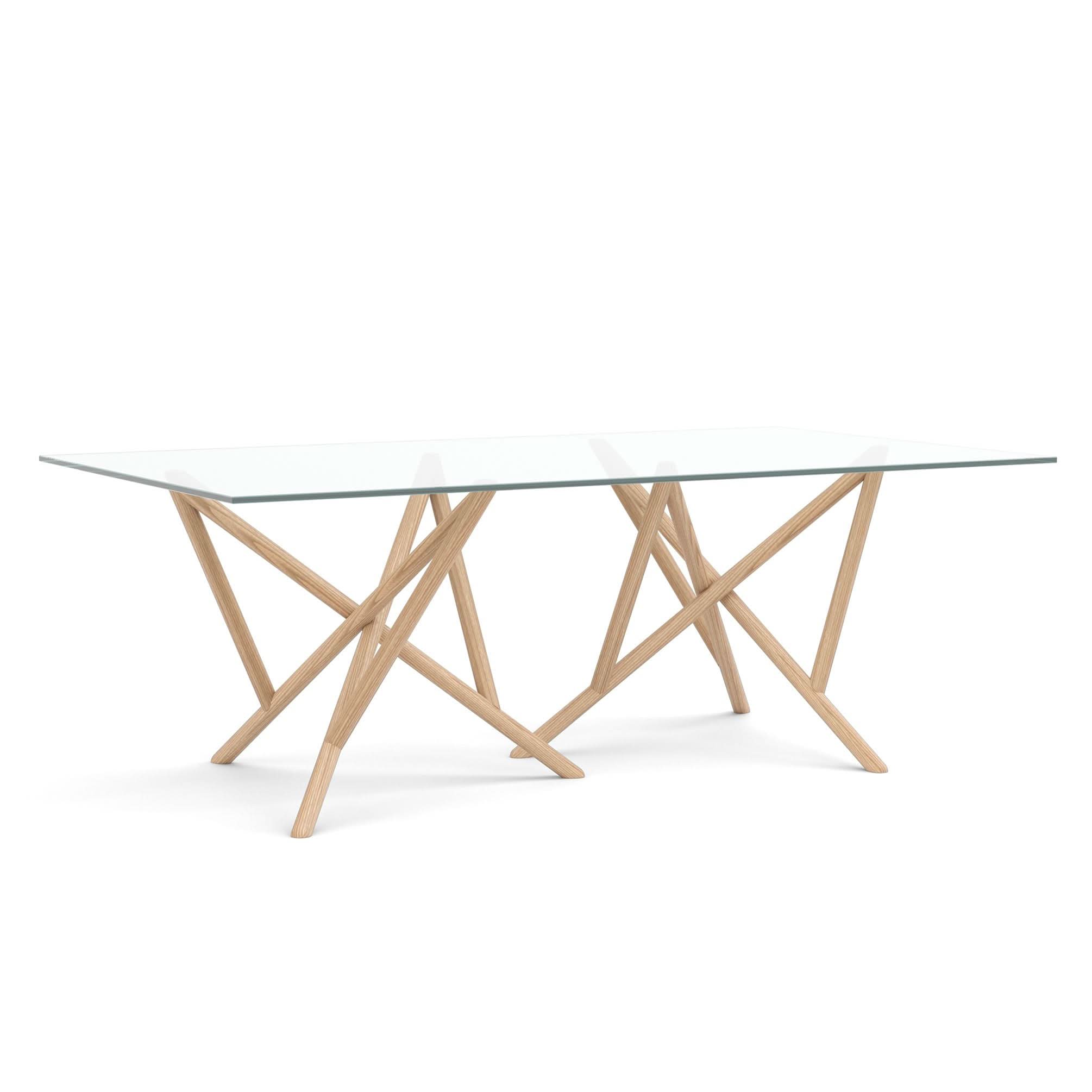 Copeland Baton Glass Top Table