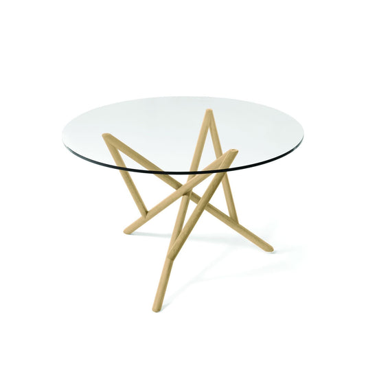Copeland Baton Round Glass Top Table