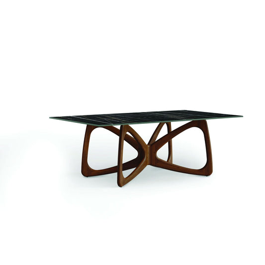 Copeland Butterfly Sintered Stone Top Boat Shaped Table