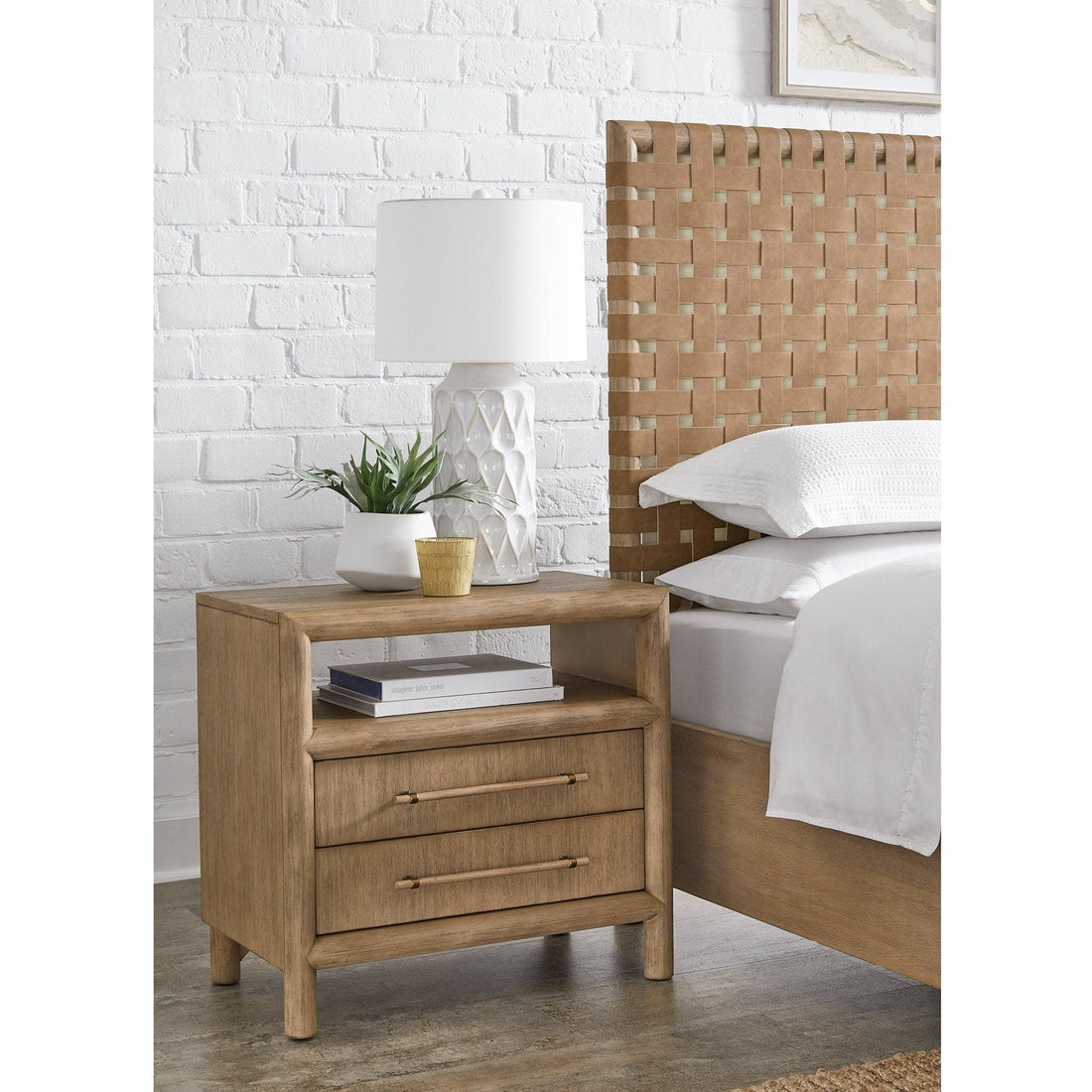 Dorsey 2 Drawer Nightstand with USB