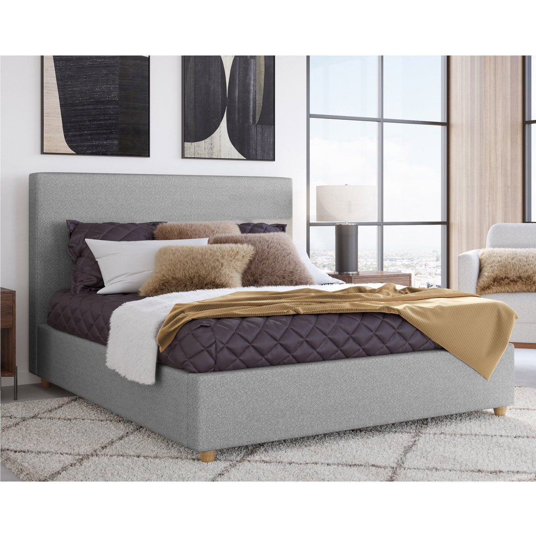 Olivia Upholstered Platform Bed