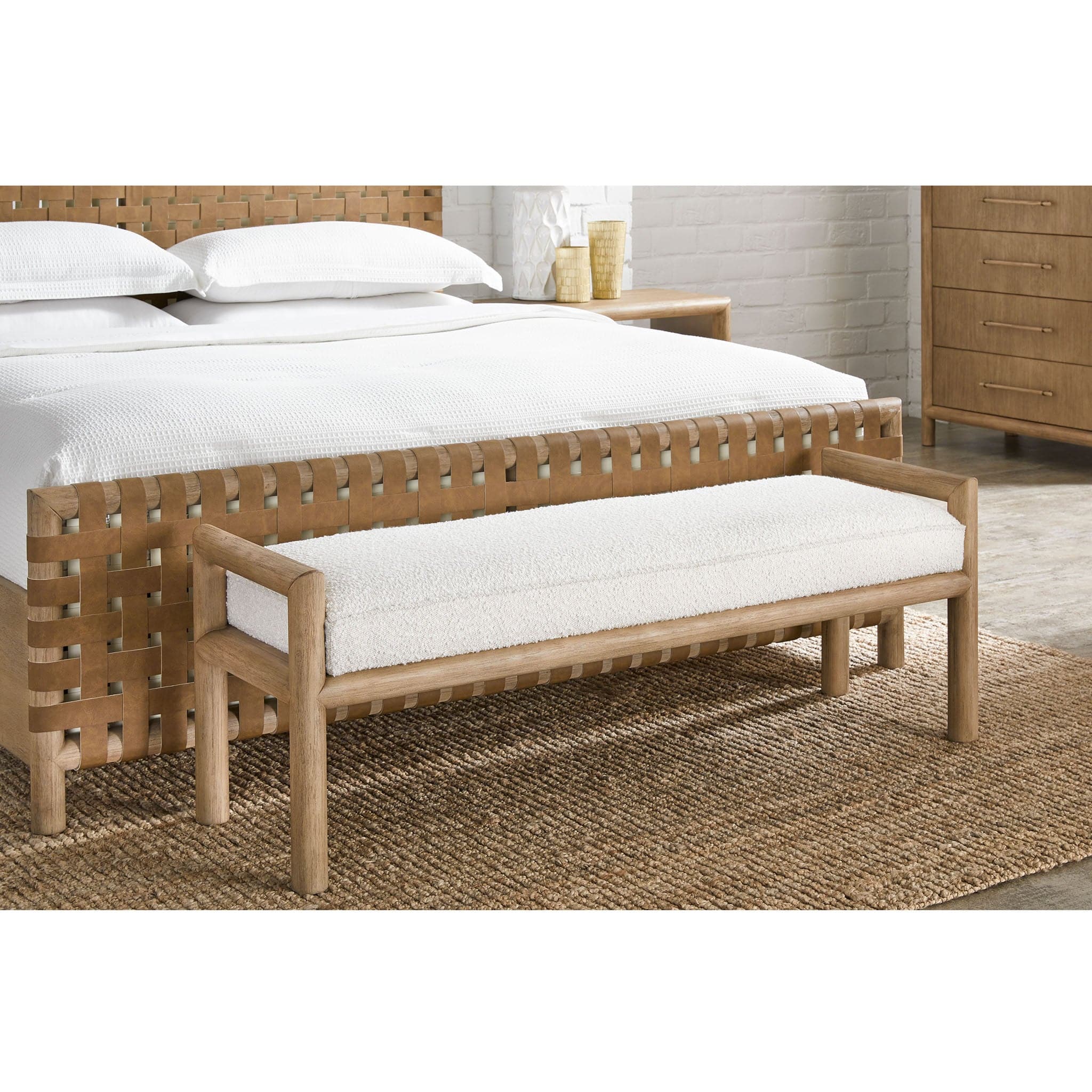 Dorsey Boucle Upholstered Bench