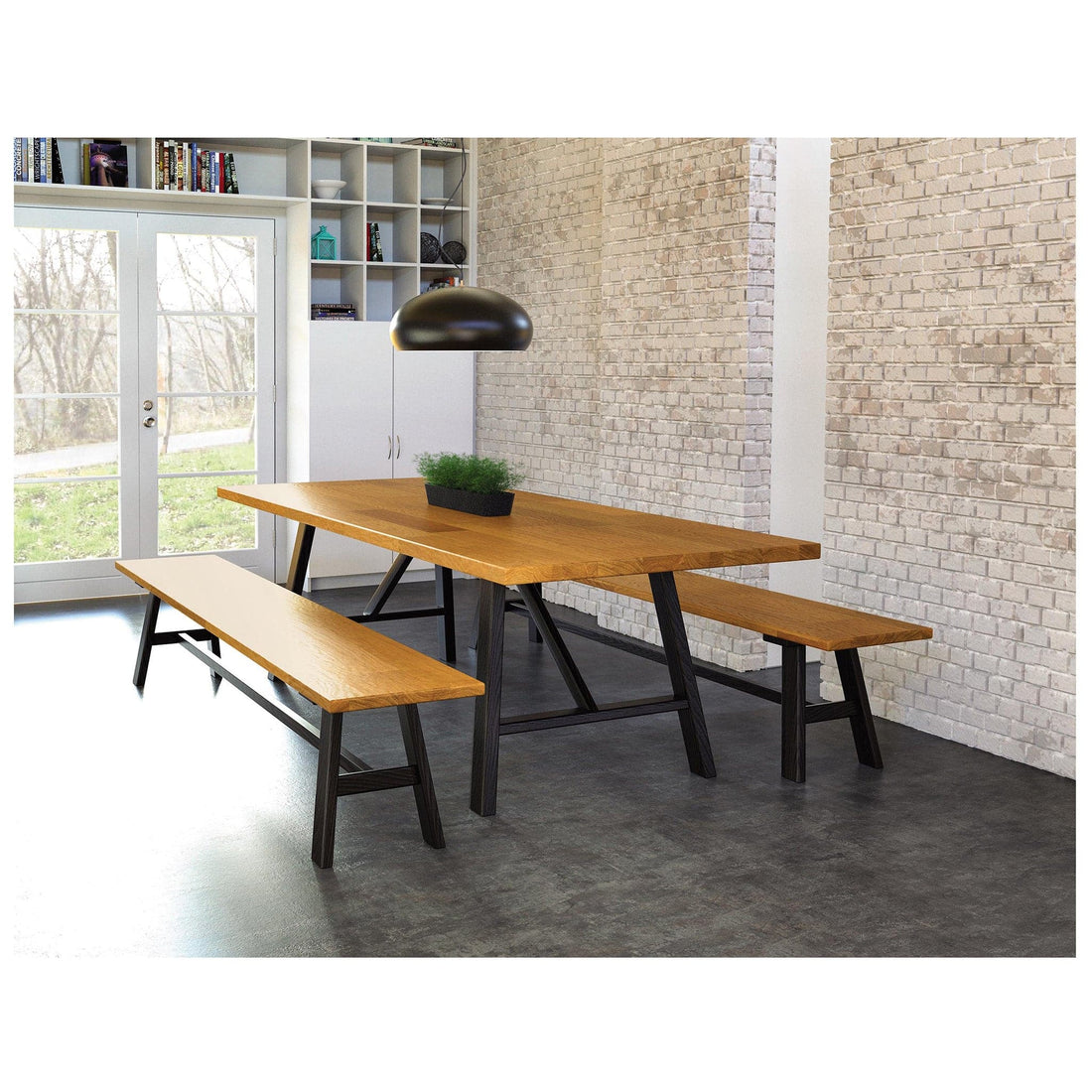 Copeland Modern Farmhouse Trestle Table