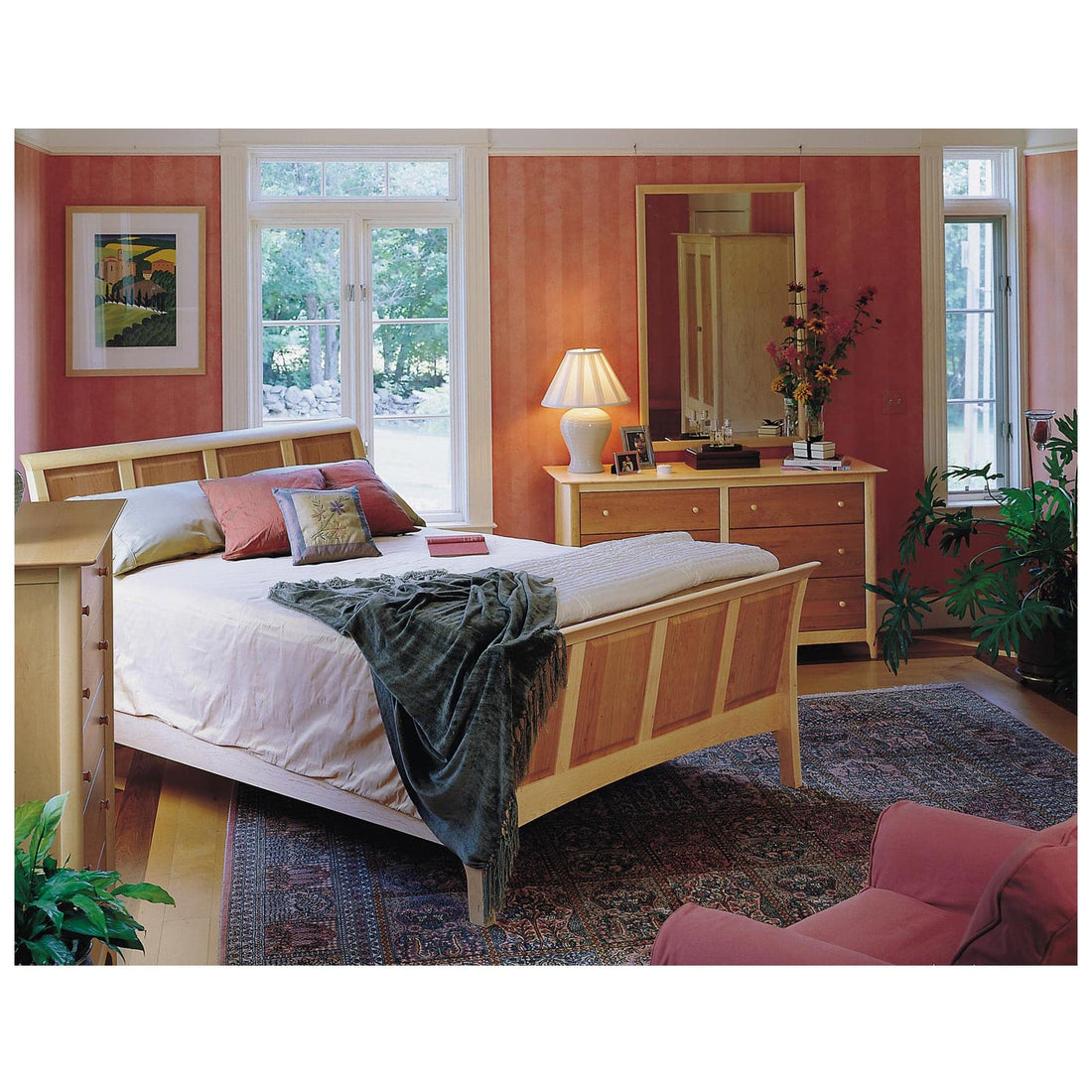 Copeland Sarah 45" Sleigh Bed with Low Footboard, Platform Bed