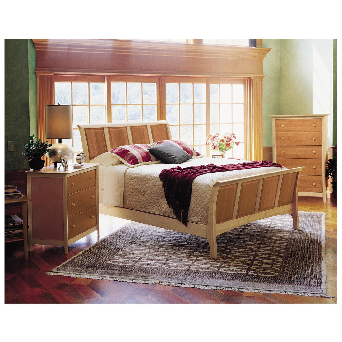 Copeland Sarah 45" Sleigh Bed with Low Footboard, Platform Bed