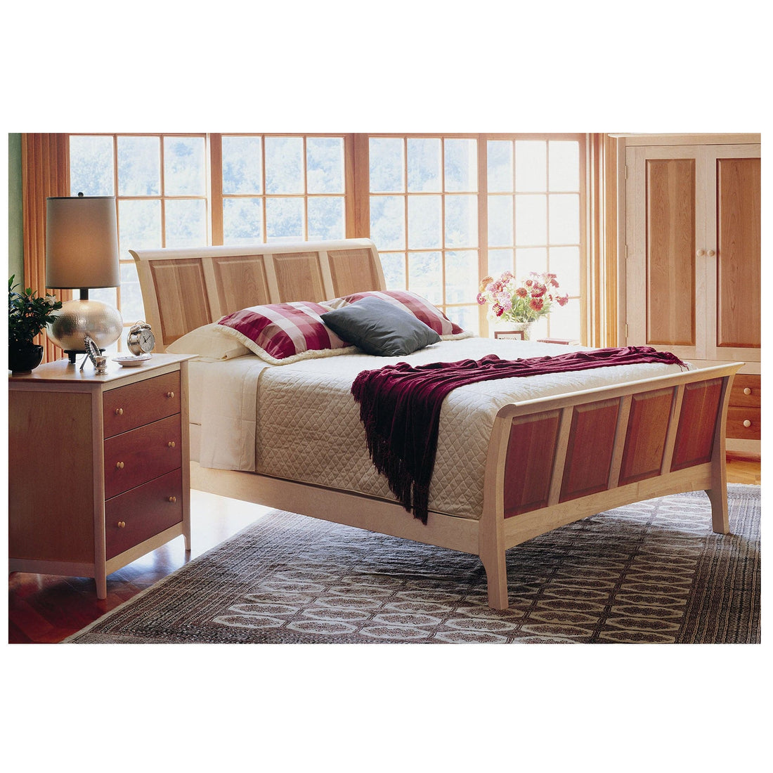 Copeland Sarah 45" Sleigh Bed with High Footboard, Platform Bed